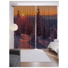 Портьеры JoyArty Елочки готовятся ко сну на ленте 265 см (p-21506)