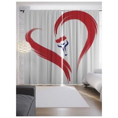 Портьеры JoyArty Краска любви на ленте 265 см (p-16459)