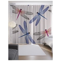 Портьеры JoyArty Свидание стрекоз на ленте 265 см (p-18339)