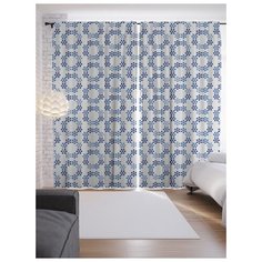 Портьеры JoyArty Цветочная реакция на ленте 265 см (p-29636)