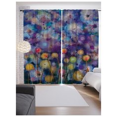 Портьеры JoyArty Красочные одуванчики на ленте 265 см (p-21115)