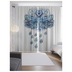 Портьеры JoyArty Магия дождя на ленте 265 см (p-19787)