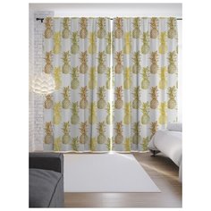 Портьеры JoyArty Цветные ананасы на ленте 265 см (p-16775)