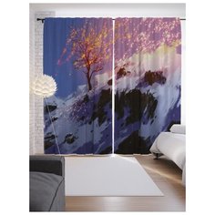 Портьеры JoyArty Сказочная гора на ленте 265 см (p-21786)