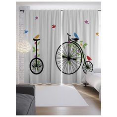 Портьеры JoyArty Необычные велосипеды на ленте 265 см (p-17794)