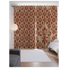 Портьеры JoyArty Геометрический азарт на ленте 265 см (p-3481)