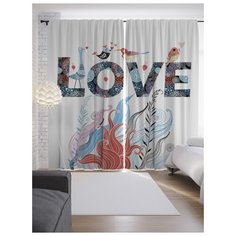 Портьеры JoyArty Любовь природы на ленте 265 см (p-8625)