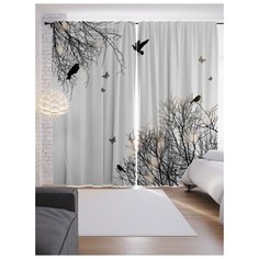 Портьеры JoyArty Лесные бабочки на ленте 265 см (p-6949)