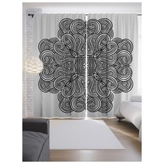 Портьеры JoyArty Волнистые узоры на ленте 265 см (p-18615)