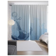 Портьеры JoyArty Якорь тонет на ленте 265 см (p-16724)