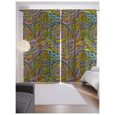 Портьеры JoyArty Творение мысли на ленте 265 см (p-31389)