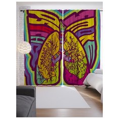 Портьеры JoyArty Красочные легкие на ленте 265 см (p-78596)