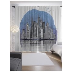 Портьеры JoyArty Память о родном городе на ленте 265 см (p-20199)