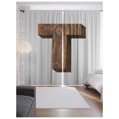 Портьеры JoyArty T из дерева на ленте 265 см (p-4532t)