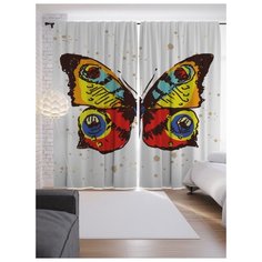 Портьеры JoyArty Смелая бабочка на ленте 265 см (p-3518)