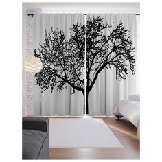 Портьеры JoyArty Скромное дерево на ленте 265 см (p-6862)