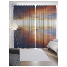 Портьеры JoyArty Небесная облачность на ленте 265 см (p-17602)