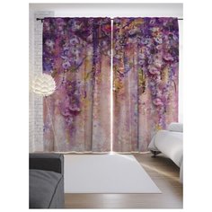 Портьеры JoyArty Цветочное королевство на ленте 265 см (p-8806)