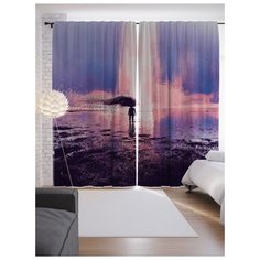 Портьеры JoyArty С зонтом к водопаду на ленте 265 см (p-23024)