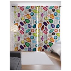 Портьеры JoyArty Коллекция драгоценностей на ленте 265 см (p-2859)