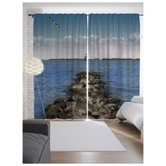 Портьеры JoyArty Каменный пирс на ленте 265 см (p-7893)