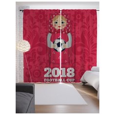 Портьеры JoyArty Русская матрешка на ленте 265 см (p-95857330)