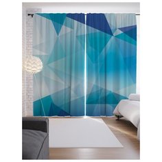 Портьеры JoyArty Кубический холод на ленте 265 см (p-22212)