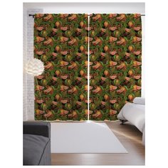 Портьеры JoyArty Праздничные мандарины на ленте 265 см (p-185486)