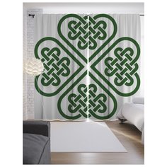 Портьеры JoyArty Плетеный узор на ленте 265 см (p-18619)