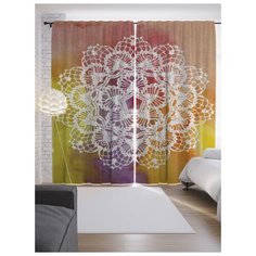Портьеры JoyArty Радужное кружево на ленте 265 см (p-8788)
