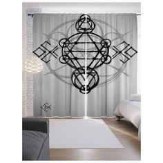 Портьеры JoyArty Фигурные знаки на ленте 265 см (p-18920)