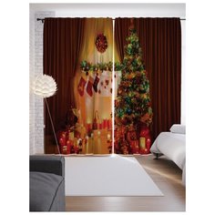 Портьеры JoyArty Комната с подарками на ленте 265 см (p-78665)