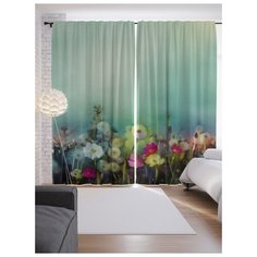 Портьеры JoyArty Цветы в тумане на ленте 265 см (p-21130)