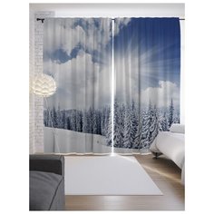 Портьеры JoyArty Солнечная зима на ленте 265 см (p-18886)