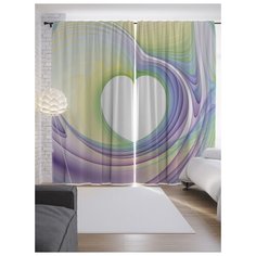 Портьеры JoyArty Сердце в иллюзии на ленте 265 см (p-18733)