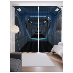Портьеры JoyArty Коридор научной базы на ленте 265 см (p-21664)