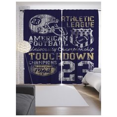 Портьеры JoyArty Постер университетского чемпионата ретро на ленте 265 см (p-16547)