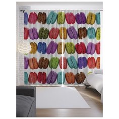 Портьеры JoyArty Французские пирожные на ленте 265 см (p-20934)