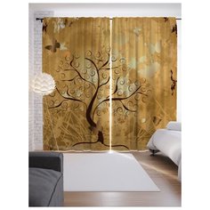 Портьеры JoyArty Древо пламени на ленте 265 см (p-6986)