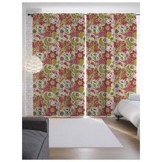 Портьеры JoyArty Феерия из красок и цветов на ленте 265 см (p-16930)