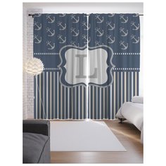 Портьеры JoyArty Морская l на ленте 265 см (p-5426L)