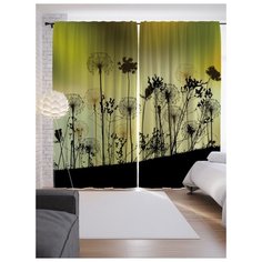 Портьеры JoyArty Поле одуванчиков на ленте 265 см (p-4394)