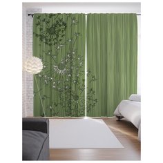 Портьеры JoyArty Гордые одуванчики на ленте 265 см (p-3440)