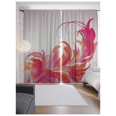 Портьеры JoyArty Цветочные языки на ленте 265 см (p-2660)