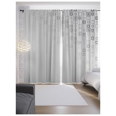 Портьеры JoyArty Появление квадратов на ленте 265 см (p-20865)