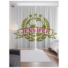 Портьеры JoyArty Футбольный клуб Дженифер на ленте 265 см (p-5065)
