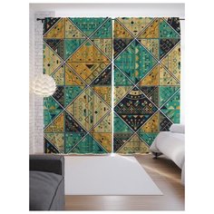 Портьеры JoyArty Геометрическая схема на ленте 265 см (p-29033)