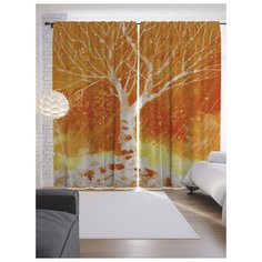 Портьеры JoyArty Вулканическое дерево на ленте 265 см (p-19686)