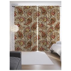 Портьеры JoyArty Цветы и лепестки на ленте 265 см (p-18846)