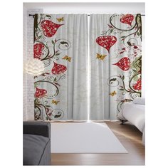 Портьеры JoyArty Сердечные плоды на ленте 265 см (p-2688)